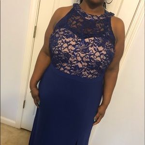 Royal blue prom dress